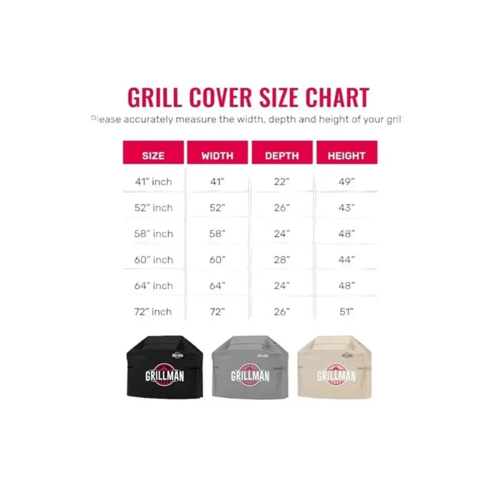 Grillman Grill Cover Dark Olive Green 64